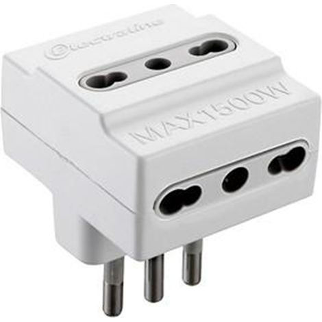 ADAPTADOR TRIPLE 16A 2P+T - enchufe 10/16A 2P+T