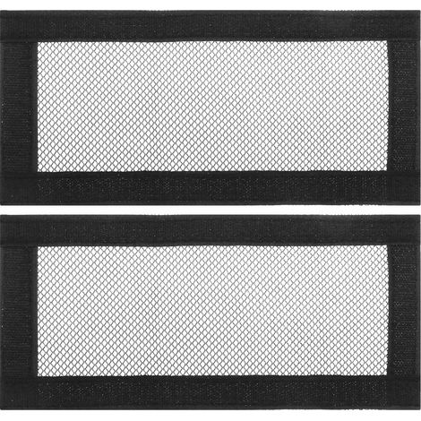 2pcs Housse d'aération sous Le Siège de Voiture Compatible avec Modèle Y Modèle 3 Grilles de Protection en Maille Anti-Blocage pour Sortie d'air 25 x 11,8cm, Noir