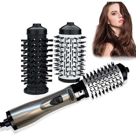 3-teiliges Set mit 2 austauschbaren Bürsten Ionische Anti-Frisotti-Technologie für die Reinigung, Reinigung und Reinigung der Wangen 3 Temperaturen und Rotation à 360° (Silber) (1/5)