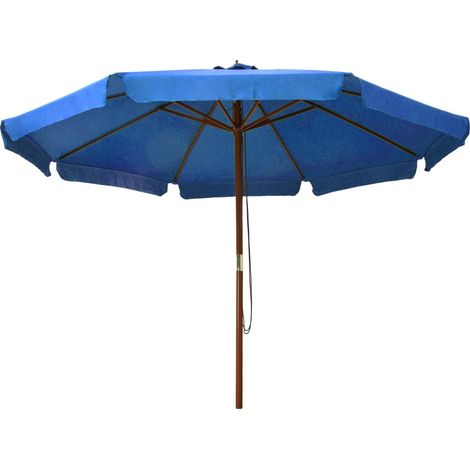 Maison Exclusive - Sombrilla de jardín con palo de madera azul ce