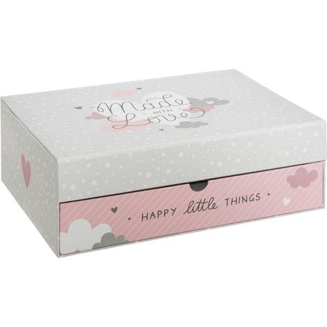 Coffret Cadeaux Enfant 3 Pièces "Love" 28cm Rose