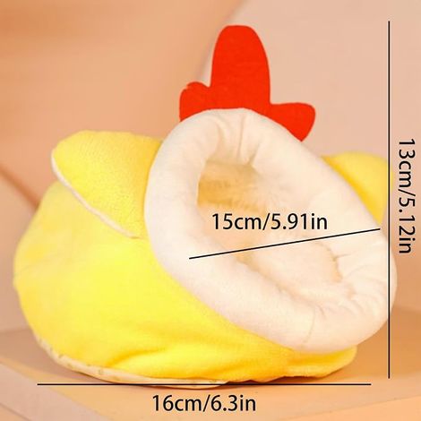 Hamster Bed, Plush House Small Pet Bed for Syrian Hamsters, Guinea Pigs, Hedgehogs and Small Animals (1/4)