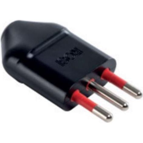 Rosi material eléctrico enchufe móvil 2p+e 10a negro - rs9701n