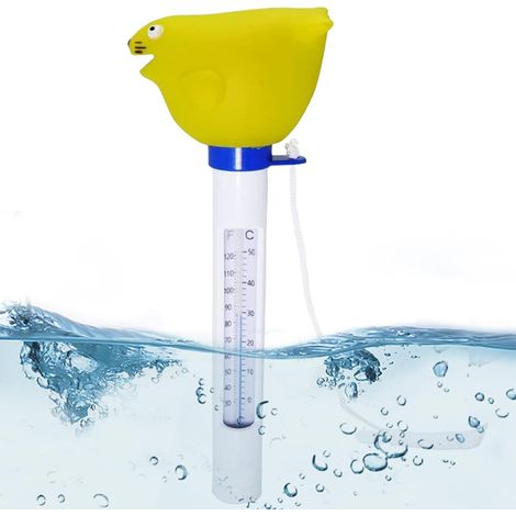 Teksome Jauge Flottante, Thermomètre d'Eau Étanche pour Piscine Extérieure, Facile à Lire Étanche Portable Accessoires de Bain pour (1/5)