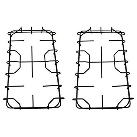 UNIVERSALE COPPIA GRIGLIE SMALTATE NERE PER PIANO COTTURA, SHEETPAN, 16.5 x 8.8 inches, Ferro, 41.7 x 22.5 cm, Griglie per cucinare su entrambi i lati