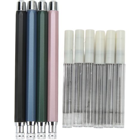 Kit de 10 Crayons de Menuisier Mécaniques avec 6 Mines de Rechange et Taille-Crayon pour Marquage sur Bois (1/5)