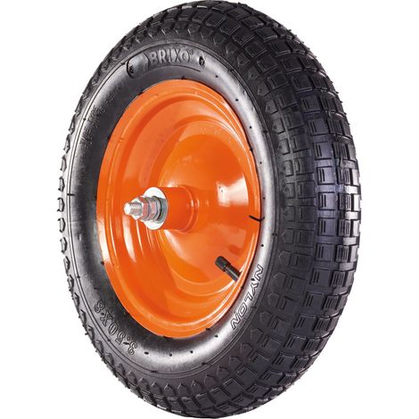 Ruota pneumatica per carriola 350x80 mozzo 116mm Brixo
