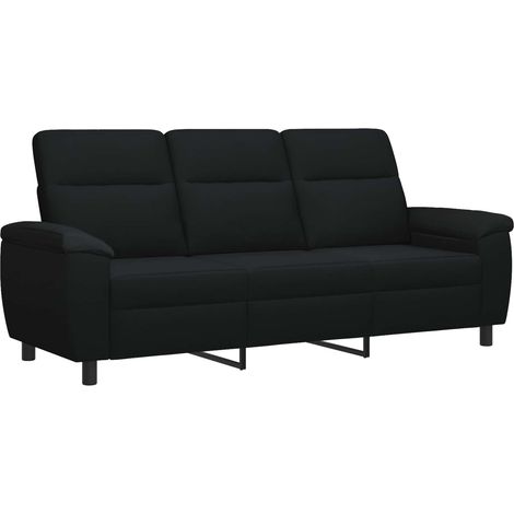 Divano Nero 214 x 90 x 95 cm Tessuto vidaXL