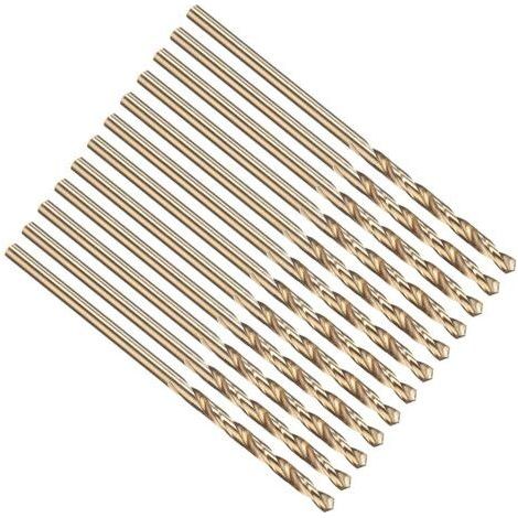 1mm Foret Hélicoïdal, Tige Droite Jobber M35 Cobalt 5% Acier Rapide 135° Finition Or, Mèche pour Métal Acier Inoxydable Dur, Forets à Métaux à Haute Dureté - Lot de 12 (1/5)