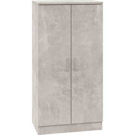 vidaXL Scarpiera Grigio Cemento 55x35x108 cm in Legno Multistrato