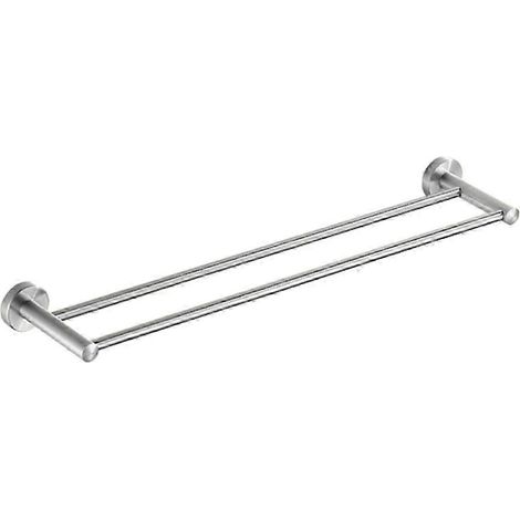 Porte-serviettes double 2025, porte-serviettes mural en acier inoxydable pour salle de bain et toilettes. (1/5)