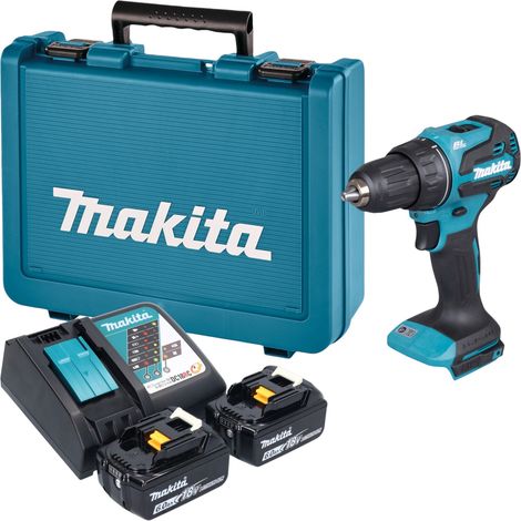 Taladro atornillador a batería Makita DDF 490 RGE de 18 V, 65 Nm, sin escobillas + 2 baterías de 6,0 Ah + cargador + maletín (1/5)