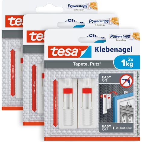 Clous adhésifs pour papier peint et enduit - Réglables - 1 kg - 3 x 2 (1/5)