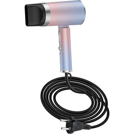 Sèche-cheveux - AVIZAR - Pliable Ionique - 1200W - Bleu/Rose - NTC 57°C