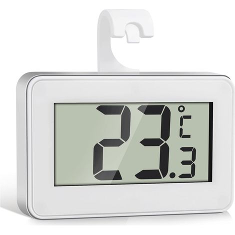 1 Pièce Thermomètre, LCD Numérique, Capteur Température, Crochet Magnétique, Réfrigérateur Congélateur Cuisine (1/5)