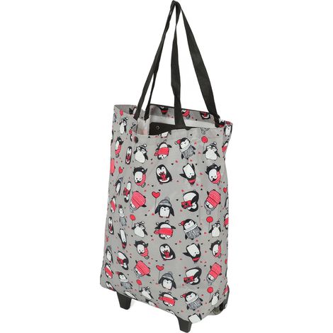 Chariot de courses pliable portable pour maison, grand sac de courses pour personnes âgées, avec roues flexibles et poignée télescopique (1/5)