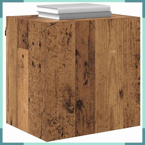 882934 Meuble TV mural Bois Ancien 40,5x30x40cm Bois d'ingénierie (1/5)