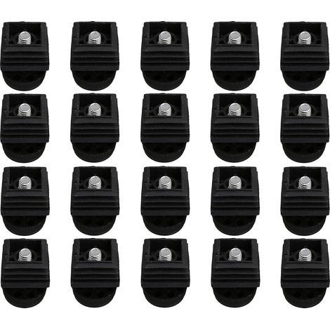 20 embouts carrés pour pieds de meubles, 30 x 30 mm, pieds réglables filetés, M8 (1/5)