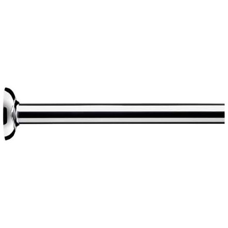 Croydex Easy to Fit Aluminium 4 Way Modular Rail with Circular Profile,Chrome