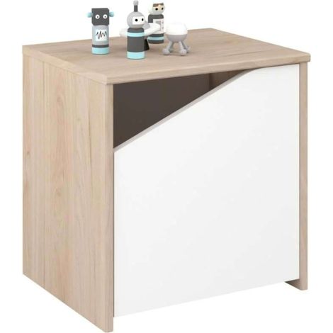 Mesita de noche Child 42x40x33 cm Diseño Asimetrico Dormitorio Moderno y Nórdico