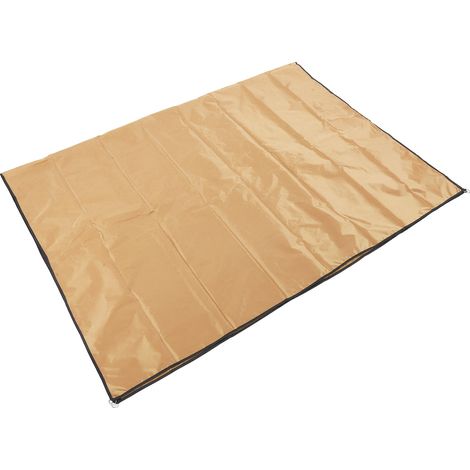 Voile d'ombrage rectangulaire pliable anti-UV, couleur kaki, pour cour, jardin ou piscine (1/5)
