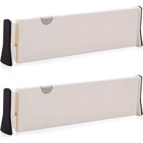 Schubladeneinsätze (2er-Set), verstellbare Schubladenorganizer (28,3 - 44 cm), Küchenschubladeneinsätze für Schlafzimmer, Badezimmer, Büro, Kleiderschrank