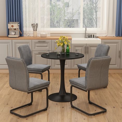 Mesa de comedor Carl, Negro, 70 x 70 cm, Vicco (1/5)