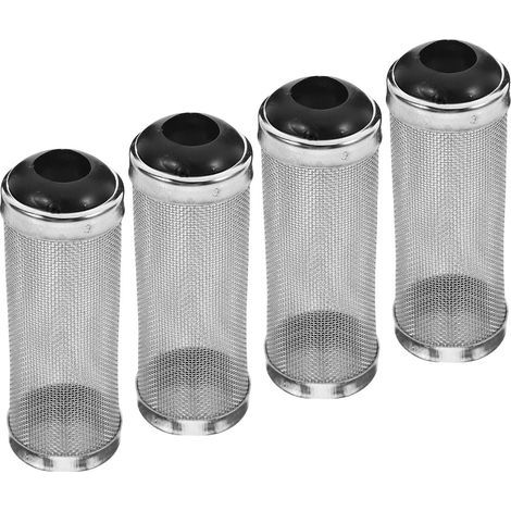Filtre d'aquarium réutilisable en Acier Inoxydable 12 mm diamètre, Lot de 4 Tamis de Protection pour entrées de Filtre, Compatible avec Aquariums et réservoirs à crevettes (1/5)