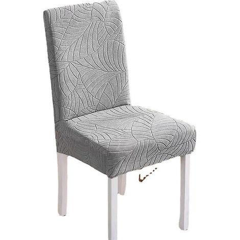 (gris Clair, 1pcs) Housse De Chaise Salle Manger,housse De Chaise Extensible,housse De Chaise Universelle Lavables,moderne Jacquard Couverture De (1/5)