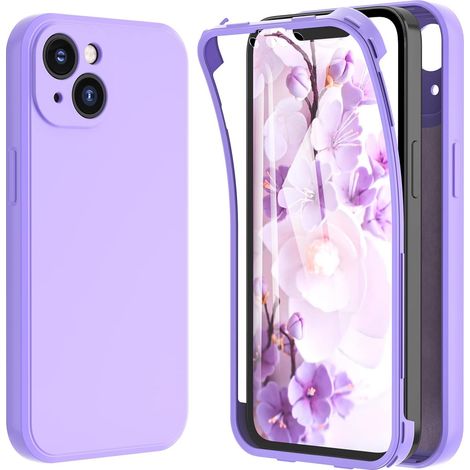 CUSTODIA IN SILICONE PER APPLE IPHONE 14 VIOLA 360° A2882 A2649 A2881 A2884 (1/5)
