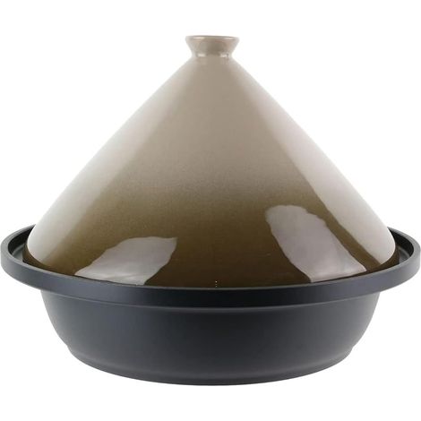 Tajine en Fonte d'Aluminium Antiadhésif 30 cm Taupe (1/5)