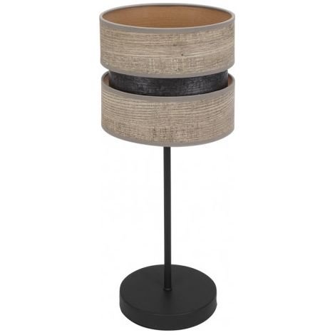 Tischlampe Colet 1xe14 Schwarz/Grau Holz 43x18x18 cm