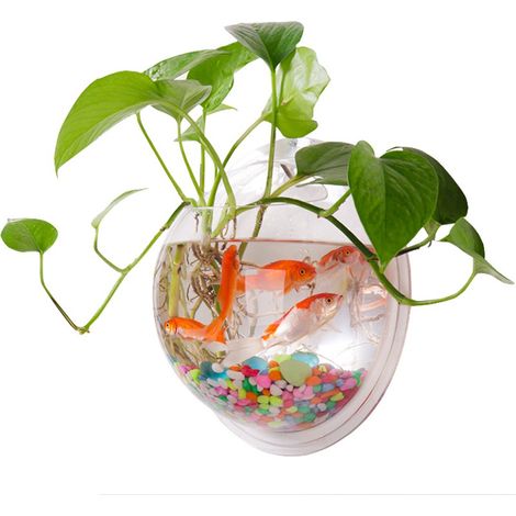 Aquarium mural en acrylique, bocal décoratif pour la décoration intérieure (1/4)