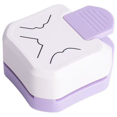 Perforatrice d'angle décorative 3 en 1 - Perforatrice multifonction pour cartes de visite, scrapbooking, loisirs créatifs, convient pour la maison et le bureau (violet) (1/5)