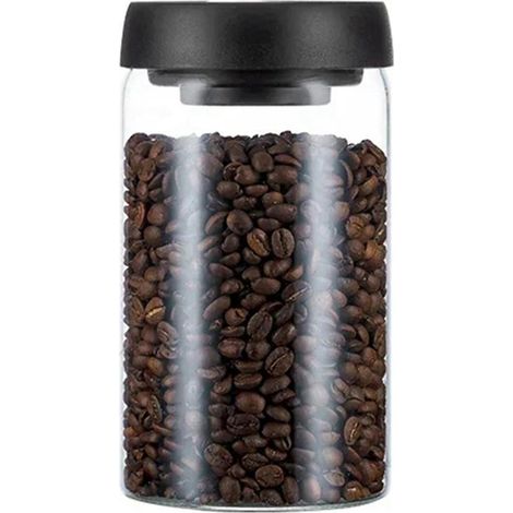 Bocal sous vide en verre pour grains de café, céréales et bonbons, 1200 ml (1/5)