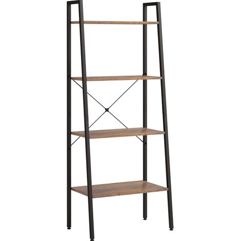 Maison Exclusive - Standregal 4 Böden Dunkelbraun und Schwarz 56x