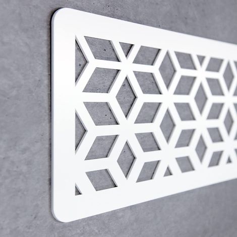 Aprint Decor Cabecero Cama Decorativo Económico en PVC - Tipo Forja. Modelo - France, 200cm x 60cm-Blanco (1/5)
