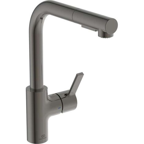 Ideal Standard Gusto - Spültischarmatur mit herausziehbarer Brause, Magnetic Grey BD420A5 (1/5)