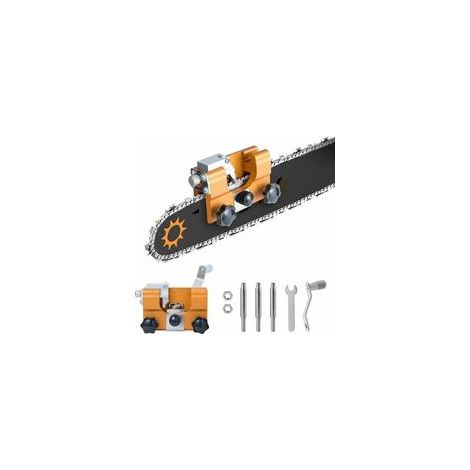 Affûteuse de chaîne de tronçonneuse manuelle – Kit complet avec 3 lames en carbure – Pince universelle – Affûtage précis en 2 minutes – Compatible avec toutes les marques (1/5)
