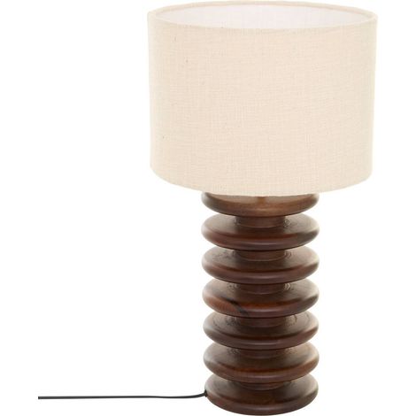 Lampe Rochi cylindrique H.60cm marron - Atmosphera créateur d'intérieur (1/4)
