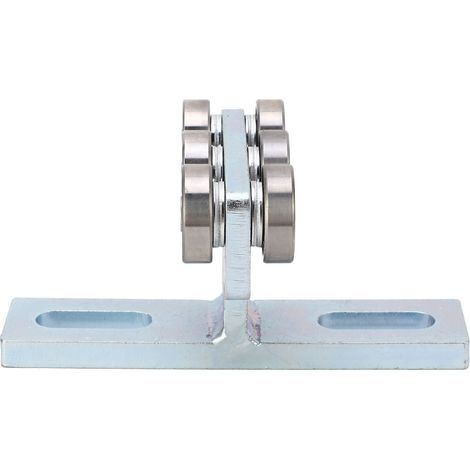 Poulie en T à six roues, roulette de suspension silencieuse pour portes coulissantes et portes de salle de bain en bois. (1/5)