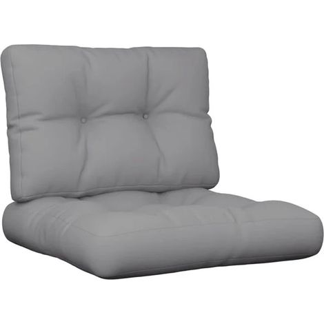 Coussins de plateau, ensemble de 2 pièces, tissu gris (1/5)