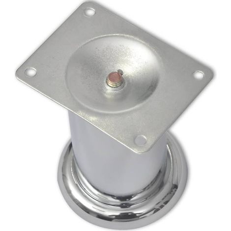INLIFE Pieds ronds de canapé 4 pcs Chrome 60 mm (1/3)