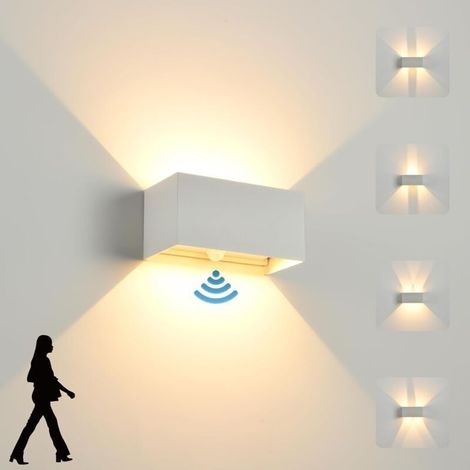 Applique murale LED 24W détecteur mouvement IP65 3000K angle haut/bas réglable (1/5)