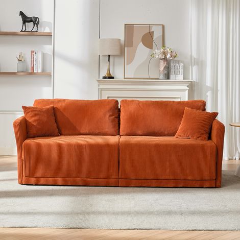 Canapé en tissu minimaliste et moderne, convertible et multifonctionnel – Canapé-lit confortable pour salons, bureaux et studios, canapé-lit double pliable idéal pour les petits appartements (1/4)