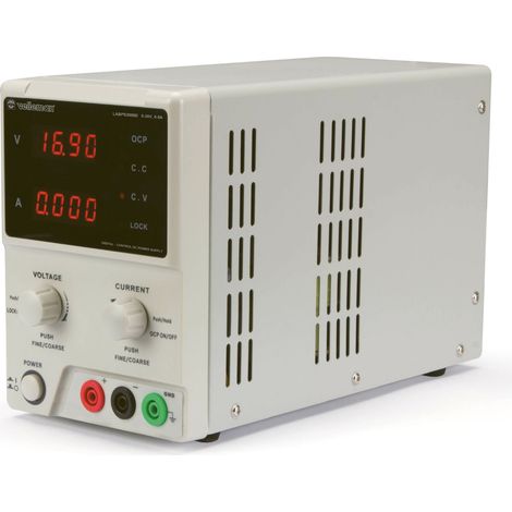Velleman Alimentation de laboratoire, alimentation labo, réglable, 0-30 VCC/0-5 A, limitation de courant, protection contre les courts-circuits, 2 x affichage LED à 4 chiffres (1/5)