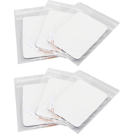 6 Pads d'Électrothérapie Autocollants 8x12cm pour Massage Dos, Épaules et Pectoraux - Type à Broches (1/5)
