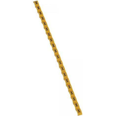 Legrand 038433 Duplix marker letter "X" yellow (600pcs) - international color code