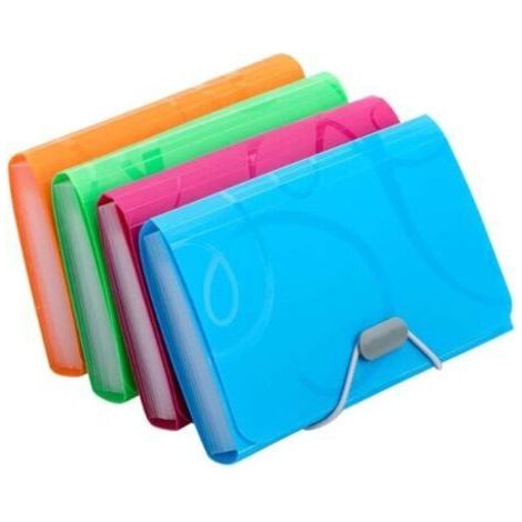 NALOOKAMIC Trieur extensible 4Pcs A6 – 13 poches colorées – Organisateur de documents léger en polypropylène – Portable et résistant à l'eau (1/5)