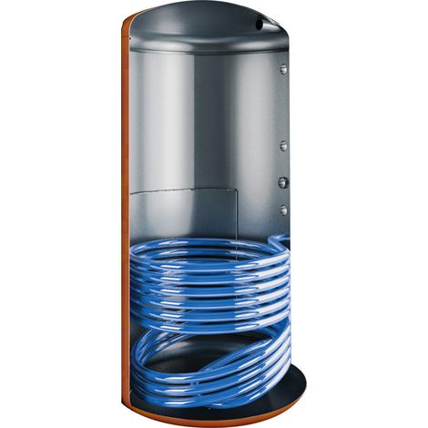 BO Pufferspeicher STORA BS 500-6 ER 1 B Solarwärmetaus., 500 L, silber, 1845x850 (1/2)